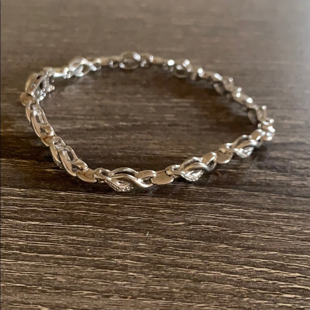 Kay Sterling Silver Diamond Infinity Brace…